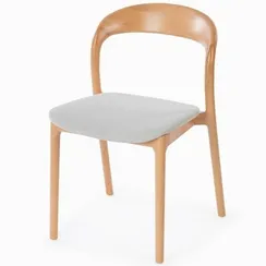 Стул Esse Soft, бук, светло-серое сиденье