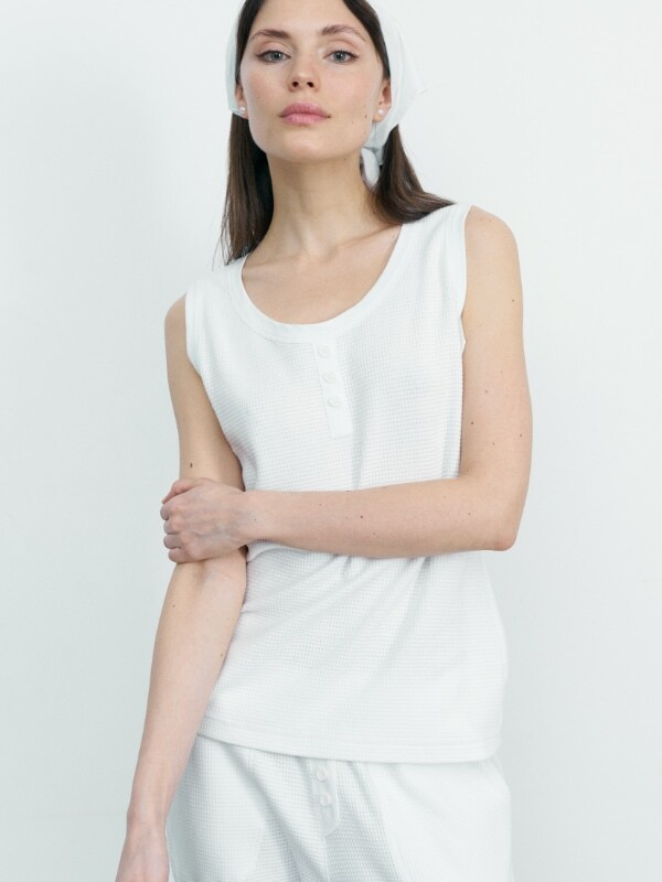 Майка из вафельного трикотажа