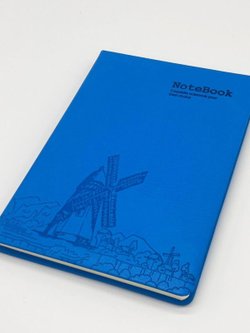 Блокнот 112 л. В5 25*17,5 см лин. ярко голубой  (7674-4)
