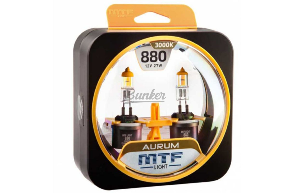Галогенные автолампы MTF Aurum 3000K H27 880 (27w), (компл.)