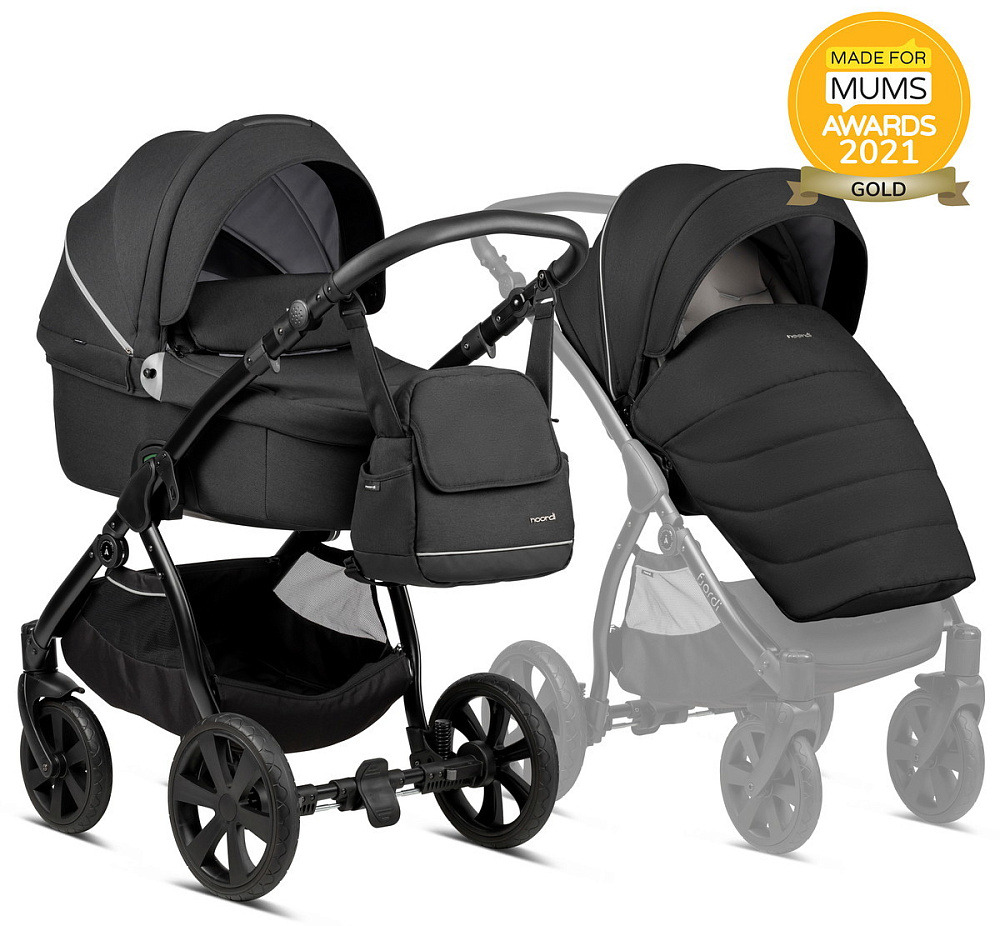 Детская коляска Noordi Fjordi 3 в 1 с автокреслом Terra Black 1132815 Black