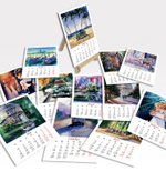 Календарь "Винтажная Акварель" настольный 2026 на деревянной подставке-мольберте