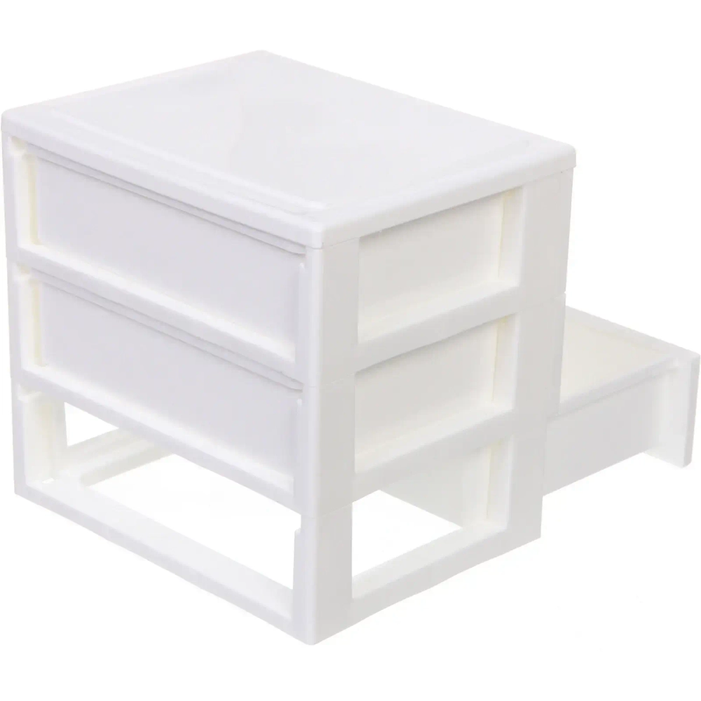 Комод малый для хранения «ДАРТОНЭ», три отделения, цвет белый, 16*17*13,5см (пакет)