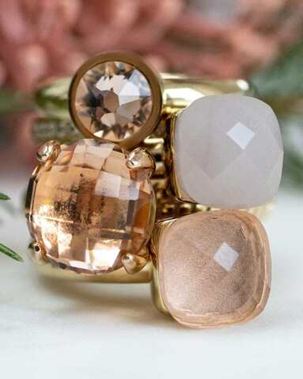 Кольцо Qudo FIRENZE 18 (G) Light Peach 107001/40-4205 18 размер 18