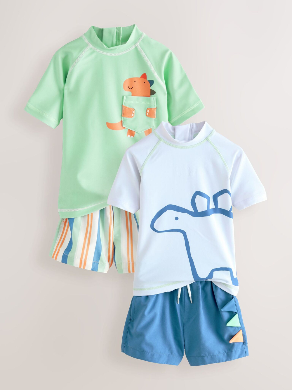 Костюм плавательный раздельный для мальчика Next E22-244, 2 шт., Салатовый, Голубой