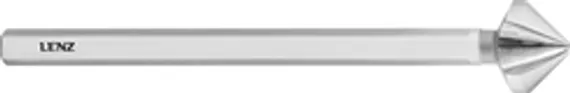 Зенковка 120°, 6,3 мм, HSS-XE с покрытием, трёхгранный хвостовик, LENZ, арт. LZSK-88063 F