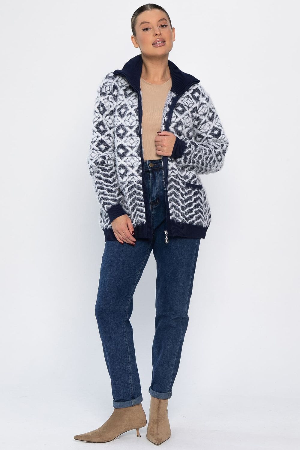 Свитер на молнии Сканди НЬЮ (синий) Б14402-20М LT Collection