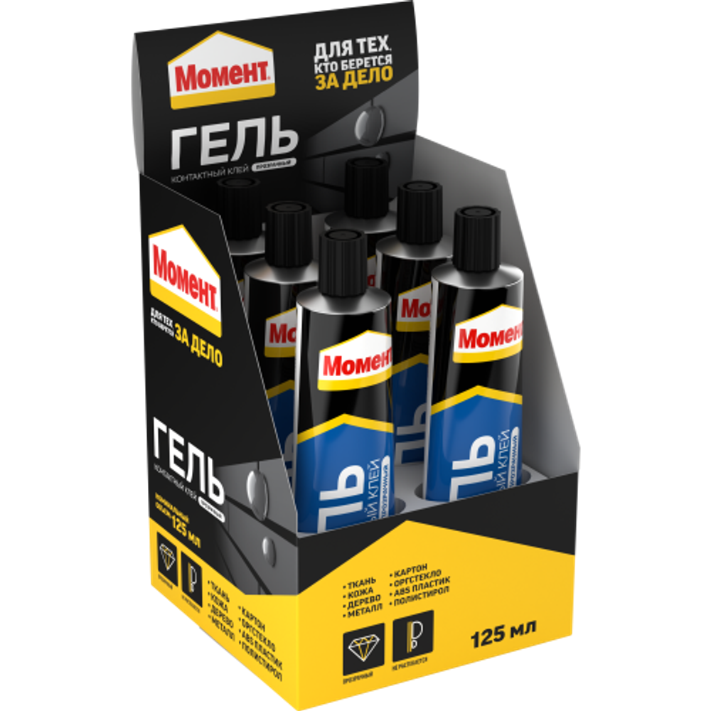 Клей Момент 1273020 Гель 125 мл шоу-бокс | Момент