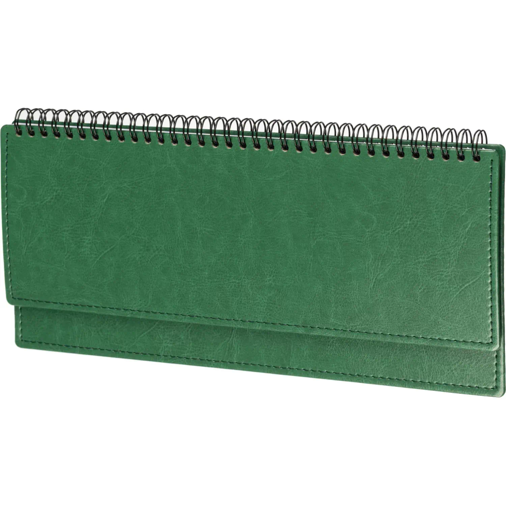 Планинг датированный 2026, зеленый,  303х150 мм, 120стр, Agenda