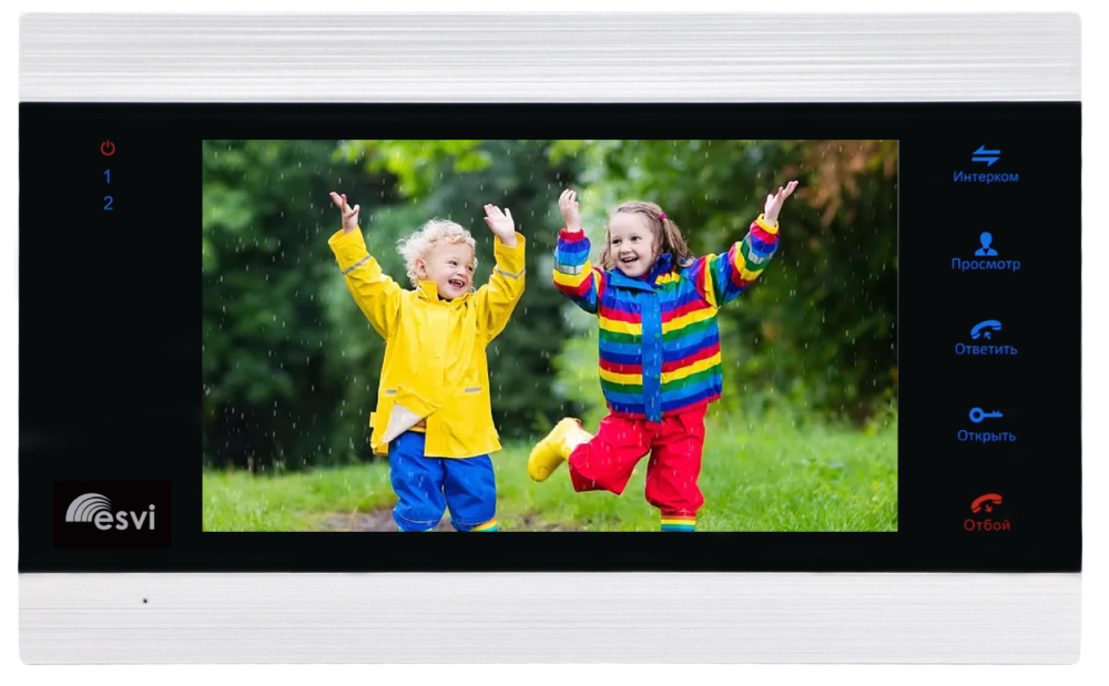 EVJ-71-FHD цветной FHD (1080P), 7 видеодомофон на две вызывные панели, слот microSD