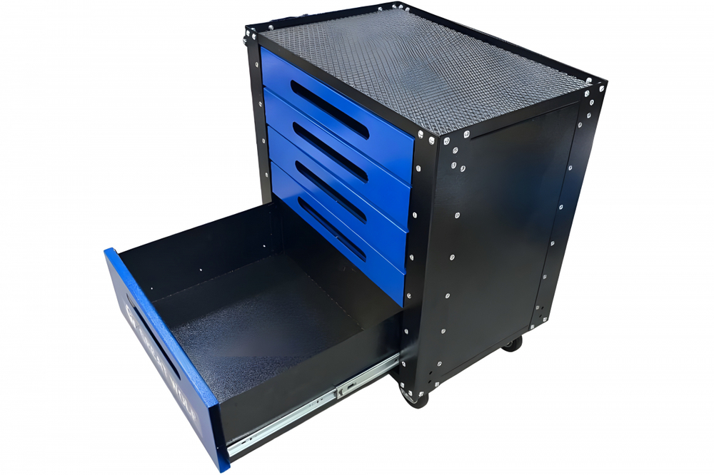 Инструментальная тележка GWT-B5 (5 ящиков, колеса с тормозом, синяя)