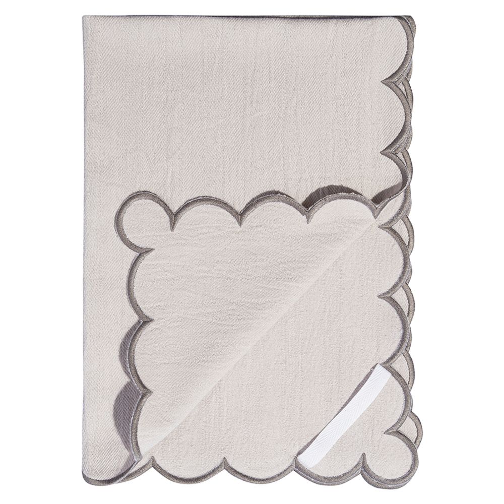 Набор кухонных полотенец с контрастным кантом серого цвета из коллекции Trendy Ruffles, 50х70 см