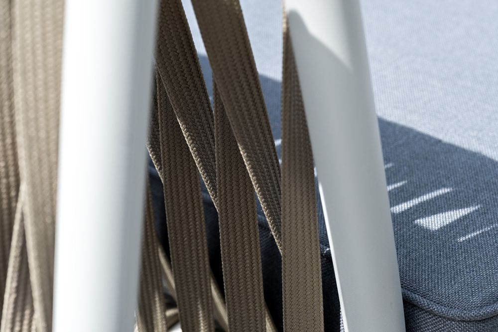 "Касабланка" лаунж-зона плетеная из роупа 4-местная, цвет серый