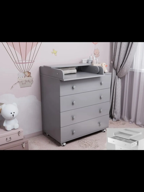 Комод пеленальный Incanto Nova 800/4 (серый)