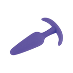 Фиолетовая анальная пробка с ограничителем - 10 см. (Цвет: фиолетовый)