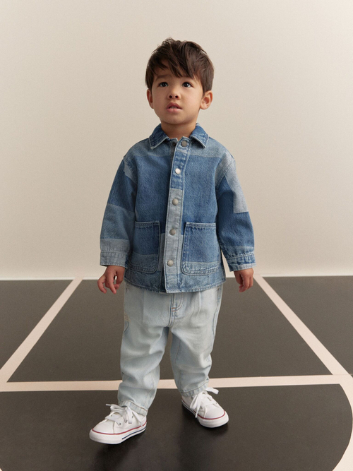 Рубашка джинсовая для мальчика Next E32-590, Синий