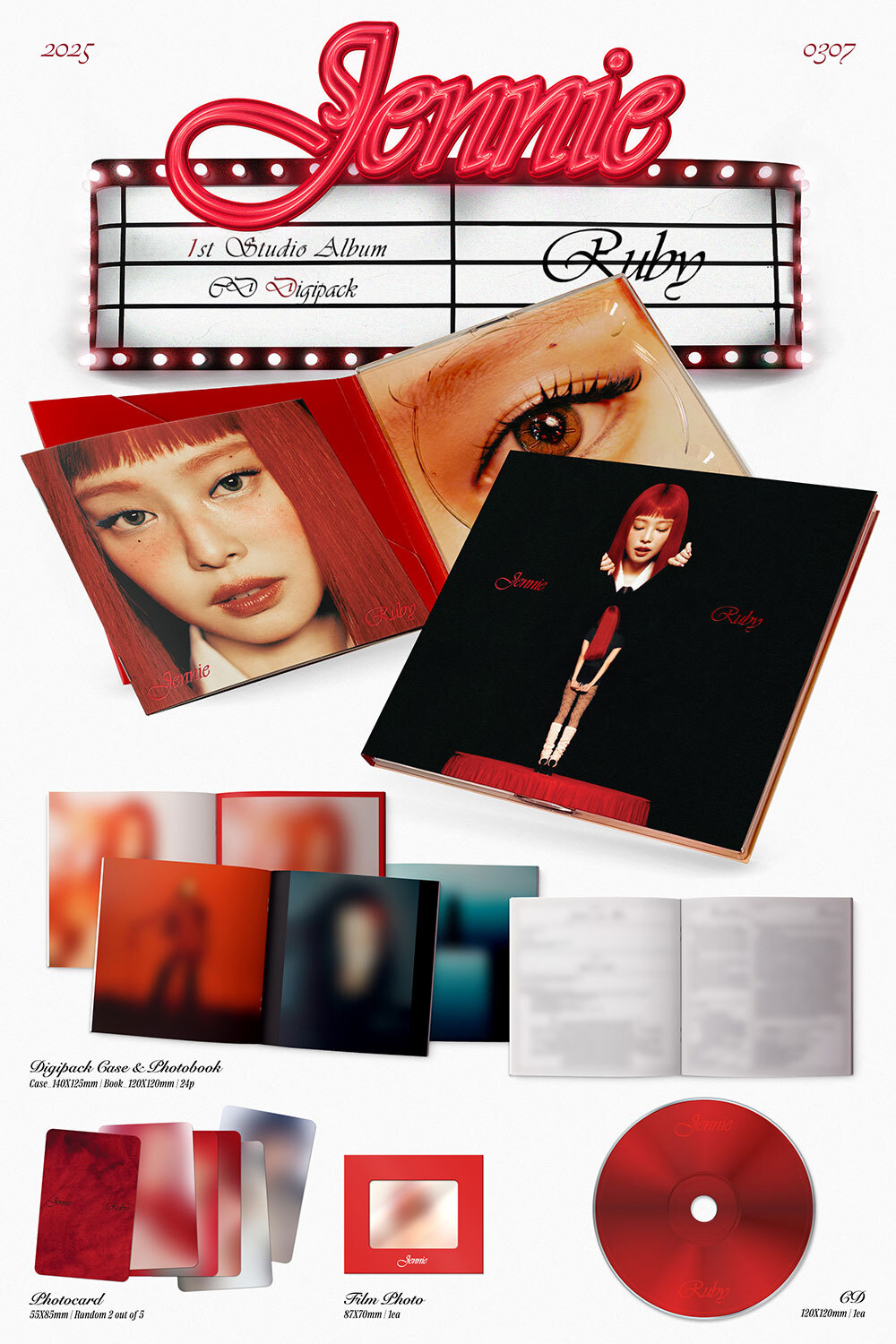 Альбом JENNIE (BLACKPINK) - The 1st Studio Album Ruby (Digipack)