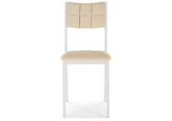 Стул на металлокаркасе Бекал кожзам d1 / белый