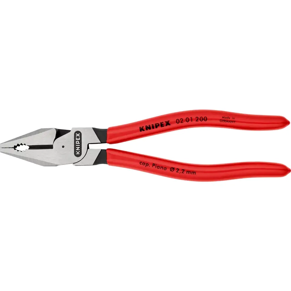 Плоскогубцы комбинированные особой мощности черненые 200 мм Knipex 02 01 200