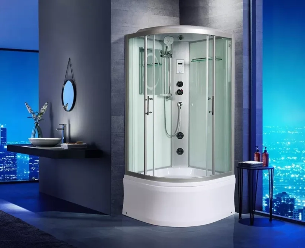 Душевая кабина WeltWasser (ВельтВассер) Halle 904, с высоким поддоном, с электрикой и ГМ, 90x90x217
