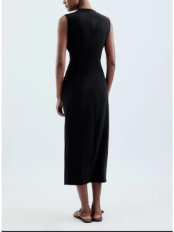 Платье миди с разрезом