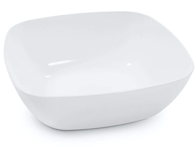 Тарелка пластиковая белая Квадро глубокая