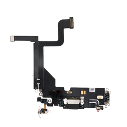 Шлейф для Apple iPhone 13 Pro на системный разъем/микрофон Черный - Премиум