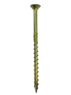 Саморез по дереву конструкционный 6x100 мм, желтый цинк, потайной, TX30 (200 шт)