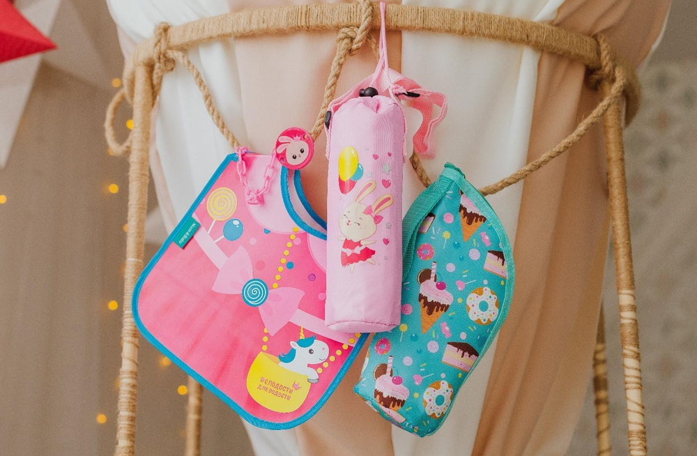 4645583 Нагрудник "Зайка Полли" непромокаемый на липучках