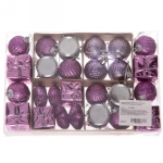 Набор украшений «Зимнее волшебство» 24*16*4 см (24 предмета), Розовый