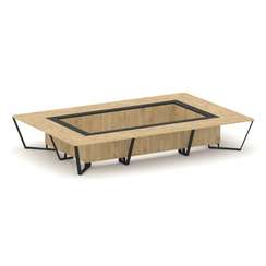 Steel Meet Стол переговорный прямоугольный KM-PR.B.SP-20K Тиквуд Светлый/Графит Глянец/Металл Черный