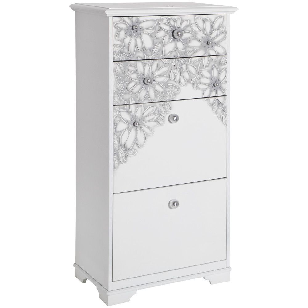 Комод Терра-4 с 4 ящиками Айс Античное серебро