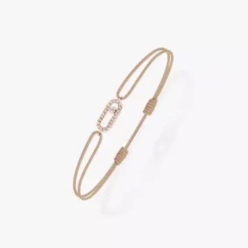 Messika Move Uno beige cord bracelet