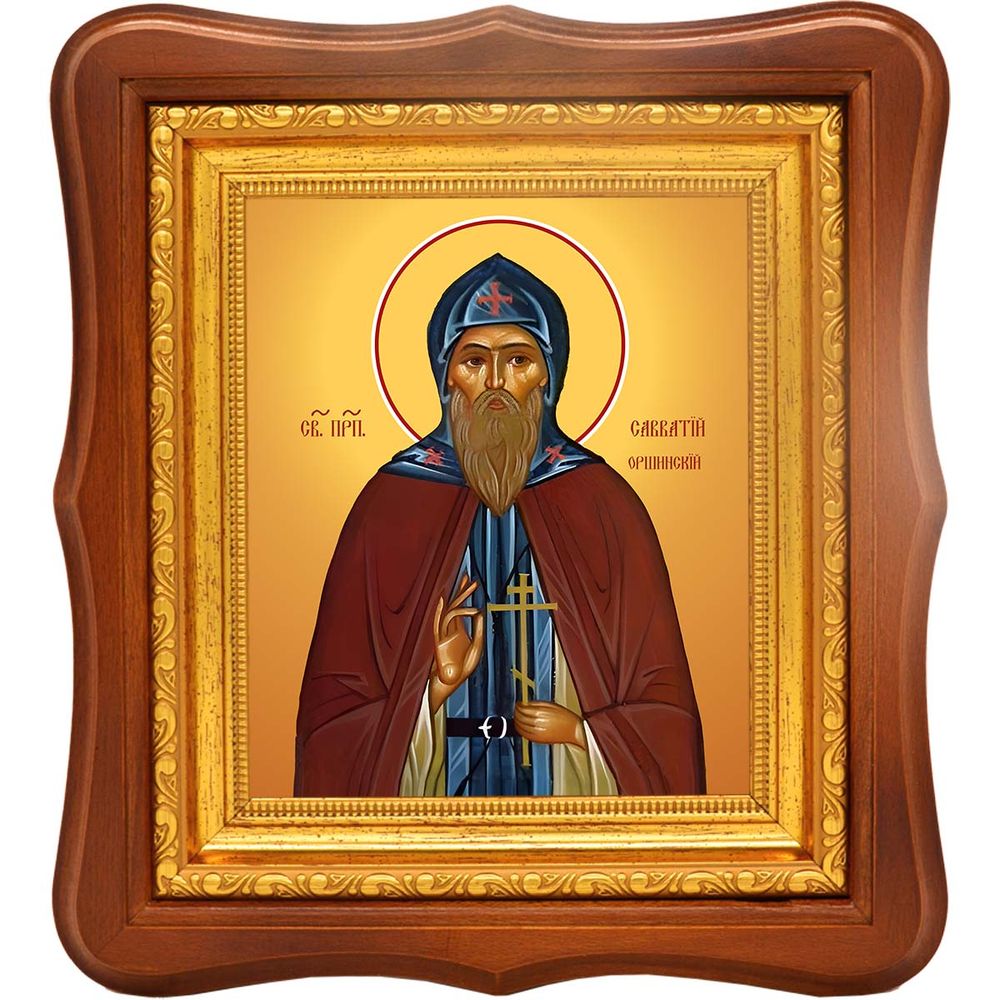 Савватий Оршинский, Тверской  преподобный. Икона на холсте.