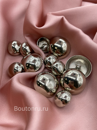 Пуговицы полусфера серебристая