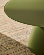 Журнальный столик Wilshire зеленый из закаленного стекла из стали Ø80 см