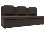 Диван кухонный прямой Маккон 3-х местный, Амур 05 коричневый, Рогожка, 125866