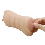 Телесный двустороний мастурбатор 18см ротик-вагина Pretty Love Crazy Bull Sarah Premium Dual Channel Male Masturbatur BM-009240N