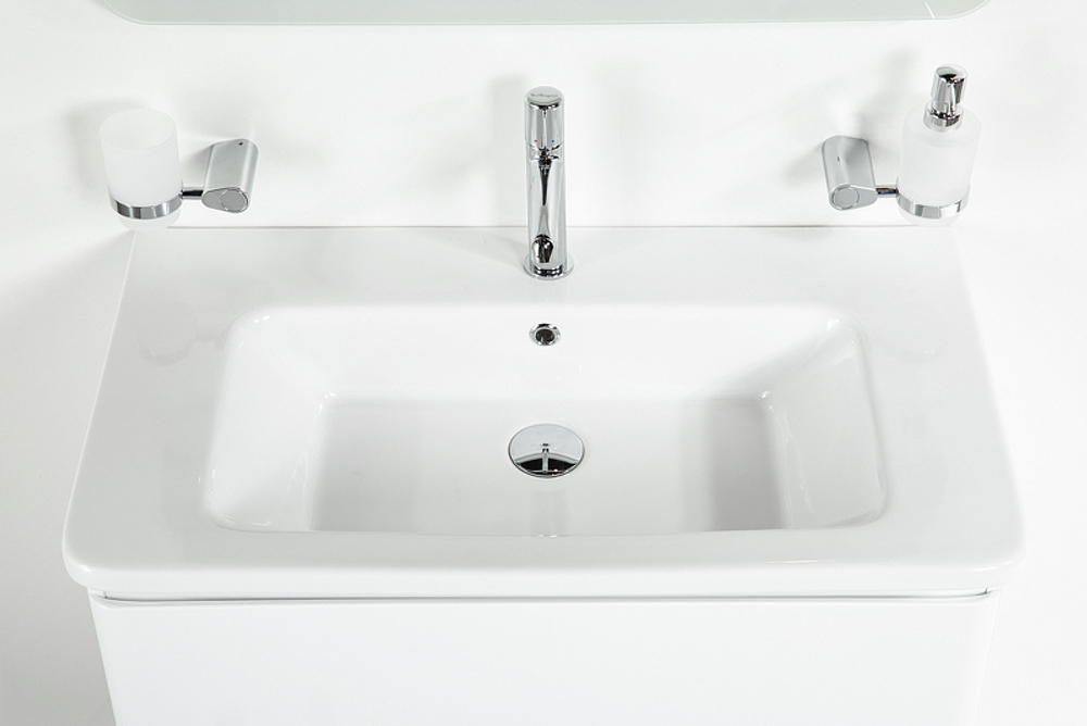 Тумба под раковину BelBagno 80 ALBANO-CER-800-2C-SO-BL подвесная Bianco Lucido