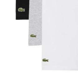 Мужская теннисная футболка Lacoste Slim Fit Loungewear 3-Pack - white/grey/black