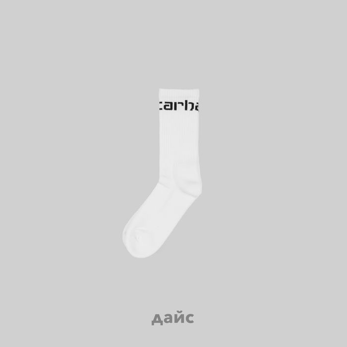 Носки Carhartt WIP Socks артикул:I029422_white_black - купить в магазине Дайс
