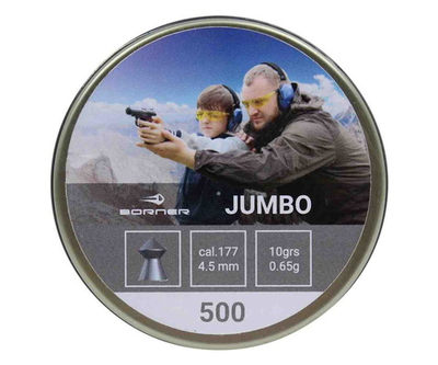 Пули Borner "Jumbo", кал. 4,5 (500 шт.) 0,65гр.