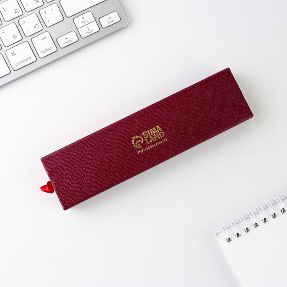 Ручка шариковая, синяя паста, 1.0 мм, в футляре, металл «С 8 Марта»