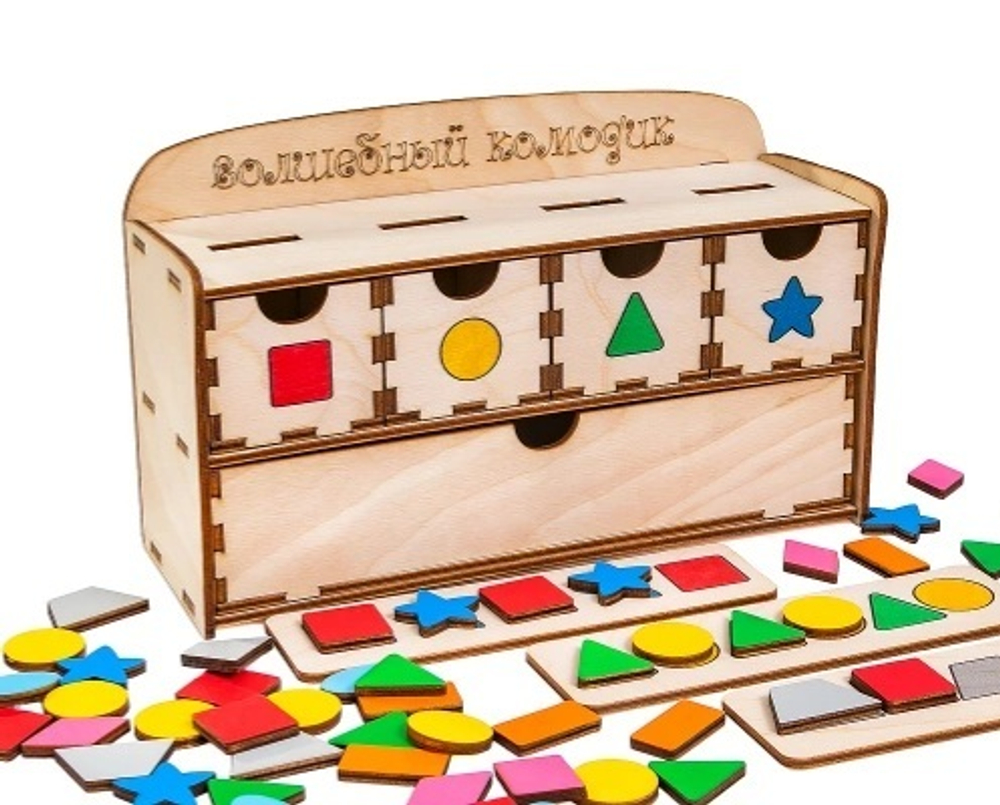 Дидактическая игра "Волшебный комодик "Цвета и фигуры"