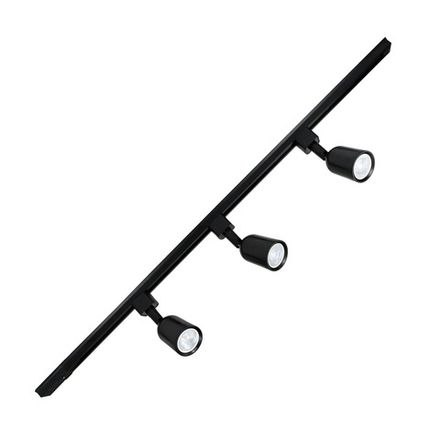 ULB-Q292 8W-4200К-K BLACK SET31 Светильник-прожектор светодиодный трековый. в составе набора из 3 штук на шинопроводе 1 м с коннектором. 1800 Лм. Белый свет 4200К. Корпус черный. ТМ Volpe.