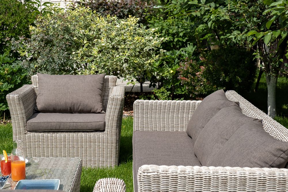 "Капучино" лаунж-зона из искусственного ротанга, цвет бежевый