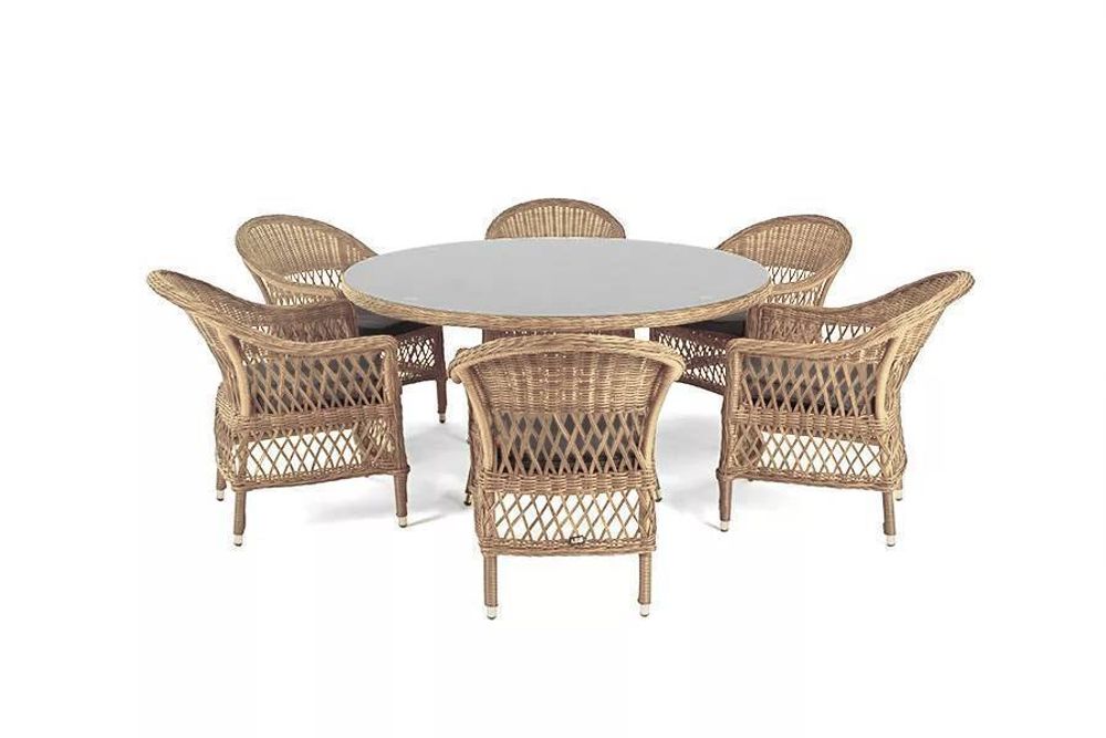 "Эспрессо-150 S" обеденная группа плетеная, цвет соломенный