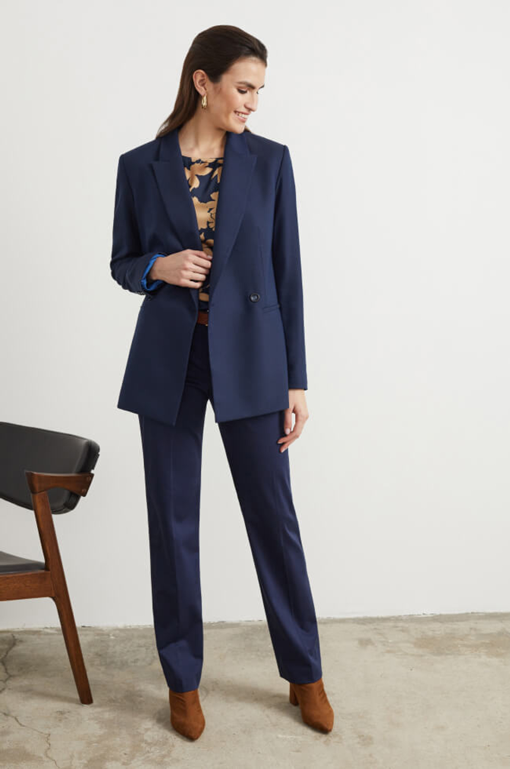 1729 Жакет женский (т.синий)