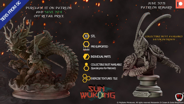 Вуконг Сунь Укун Царь Обезьян диорама Фигурка