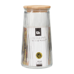 Банка для хранения ребристая с крышкой 1400 мл